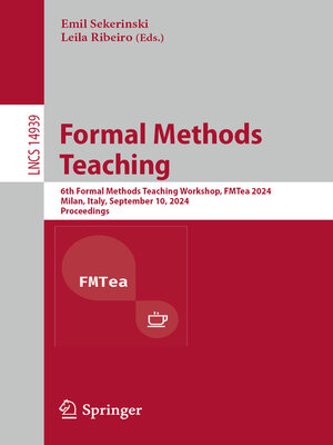 cover image of Formal Methods Teaching